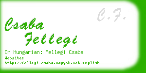 csaba fellegi business card